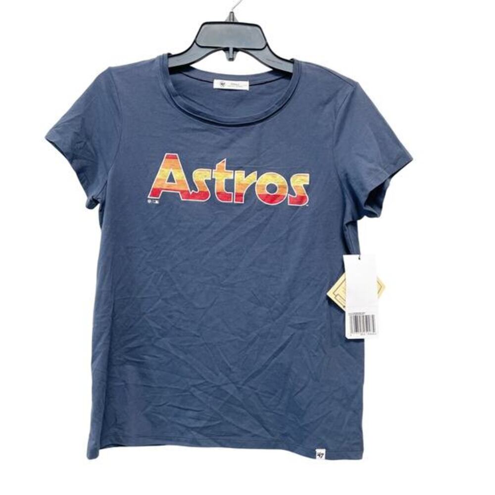 '47 Brand Women's Houston‎ Astros Navy Graphic Short Sleeve T Shirt Size Small